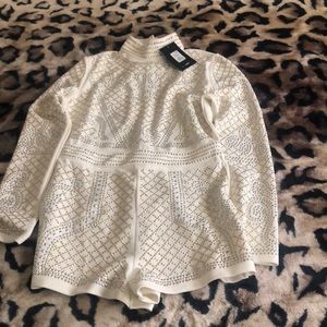 Fashion nova “tell me about it” stud romper